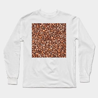 Coffee beans background Long Sleeve T-Shirt